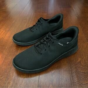 Kizik Men's Black Knit Lace-Up Shoes, Size 12